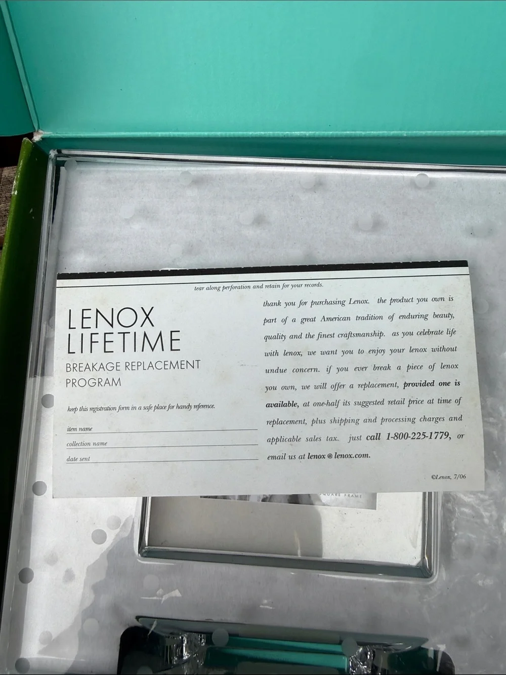 Kate Spade Larabee Dot Full Lead Crystal Photo Frame with White Polka Dots 3”x3”